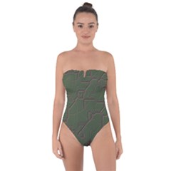 Alien Wires Texture Tie Back One Piece Swimsuit by BangZart