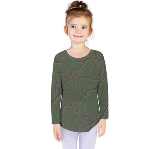 Alien Wires Texture Kids  Long Sleeve Tee by BangZart