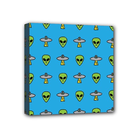 Alien Pattern Mini Canvas 4  X 4  by BangZart