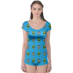 Alien Pattern Boyleg Leotard  by BangZart