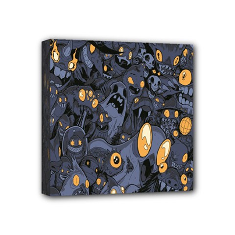 Monster Cover Pattern Mini Canvas 4  X 4  by BangZart