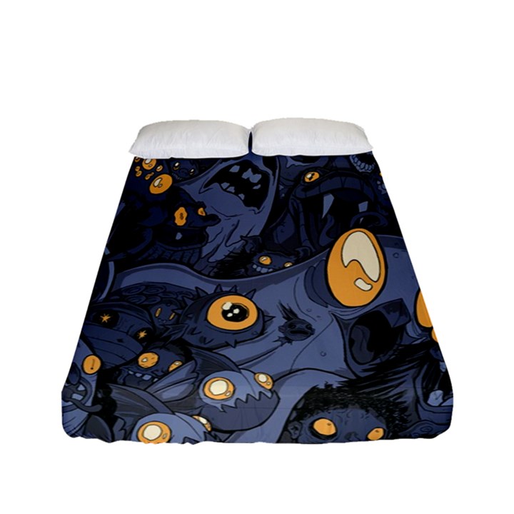 Monster Cover Pattern Fitted Sheet (Full/ Double Size)