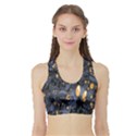 Monster Cover Pattern Sports Bra with Border View1