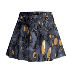 Monster Cover Pattern Mini Flare Skirt by BangZart