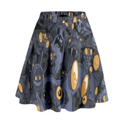 Monster Cover Pattern High Waist Skirt by BangZart