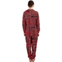 Rust Red Zig Zag Pattern Hooded Jumpsuit (Ladies)  View2