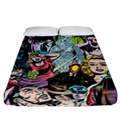 Vintage Horror Collage Pattern Fitted Sheet (king Size) by BangZart