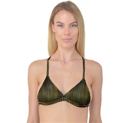 Background Colors Of Green And Gold In A Wave Form Reversible Tri Bikini Top by BangZart