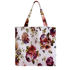 Texture Pattern Fabric Design Zipper Grocery Tote Bag by BangZart