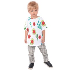 Flowers Fabric Design Kids Raglan Tee