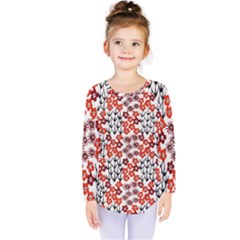 Simple Japanese Patterns Kids  Long Sleeve Tee