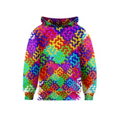 3d Fsm Tessellation Pattern Kids  Pullover Hoodie by BangZart