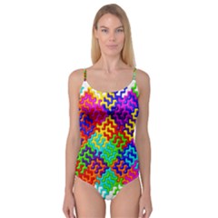 3d Fsm Tessellation Pattern Camisole Leotard  by BangZart