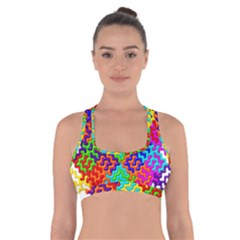 3d Fsm Tessellation Pattern Cross Back Sports Bra by BangZart