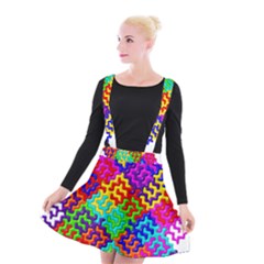 3d Fsm Tessellation Pattern Suspender Skater Skirt