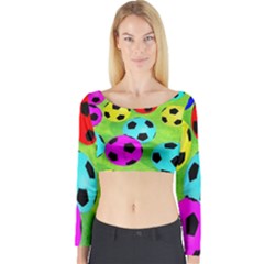 Balls Colors Long Sleeve Crop Top by BangZart