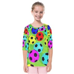 Balls Colors Kids  Quarter Sleeve Raglan Tee