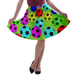 Balls Colors A-line Skater Skirt by BangZart