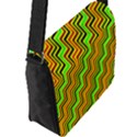 Green Red Brown Zig Zag Background Flap Messenger Bag (L)  View2