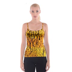 Yellow Chevron Zigzag Pattern Spaghetti Strap Top