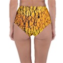 Yellow Chevron Zigzag Pattern Reversible High-Waist Bikini Bottoms View4