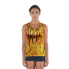 Yellow Chevron Zigzag Pattern Women s Sport Tank Top 