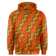 Orange Turquoise Red Zig Zag Background Men s Zipper Hoodie