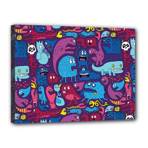 Hipster Pattern Animals And Tokyo Canvas 16  X 12  by BangZart