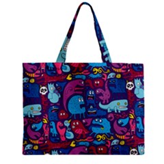 Hipster Pattern Animals And Tokyo Zipper Mini Tote Bag by BangZart