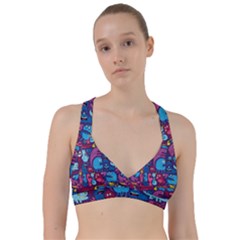 Hipster Pattern Animals And Tokyo Sweetheart Sports Bra