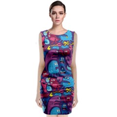 Hipster Pattern Animals And Tokyo Classic Sleeveless Midi Dress by BangZart