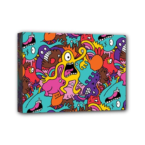 Monster Patterns Mini Canvas 7  X 5 