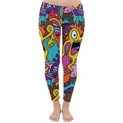 Monster Patterns Classic Winter Leggings by BangZart