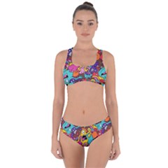 Monster Patterns Criss Cross Bikini Set