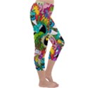 Crazy Illustrations & Funky Monster Pattern Capri Winter Leggings  View3