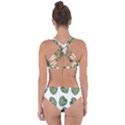 Leaf Pattern Seamless Background Criss Cross Bikini Set View2