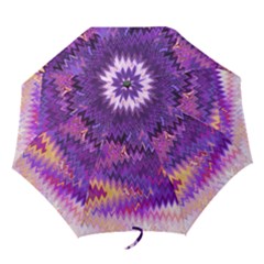 Purple And Yellow Zig Zag Folding Umbrellas by BangZart