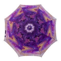 Purple And Yellow Zig Zag Golf Umbrellas