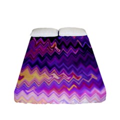 Purple And Yellow Zig Zag Fitted Sheet (full/ Double Size) by BangZart