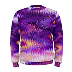 Purple And Yellow Zig Zag Men s Sweatshirt by BangZart