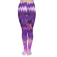 Purple And Yellow Zig Zag Women s Tights by BangZart