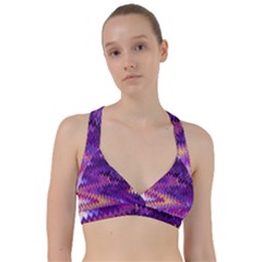 Purple And Yellow Zig Zag Sweetheart Sports Bra