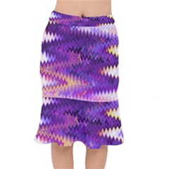 Purple And Yellow Zig Zag Mermaid Skirt by BangZart