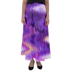 Purple And Yellow Zig Zag Flared Maxi Skirt by BangZart