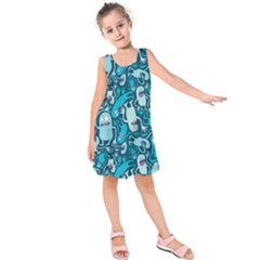 Monster Pattern Kids  Sleeveless Dress by BangZart