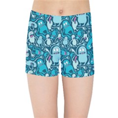 Monster Pattern Kids Sports Shorts by BangZart