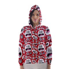 Another Monster Pattern Hooded Wind Breaker (women) by BangZart