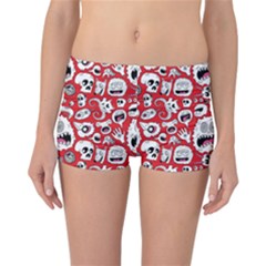 Another Monster Pattern Reversible Boyleg Bikini Bottoms by BangZart