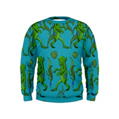 Swamp Monster Pattern Kids  Sweatshirt by BangZart