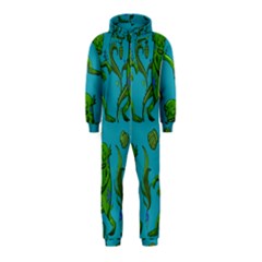 Swamp Monster Pattern Hooded Jumpsuit (kids) by BangZart